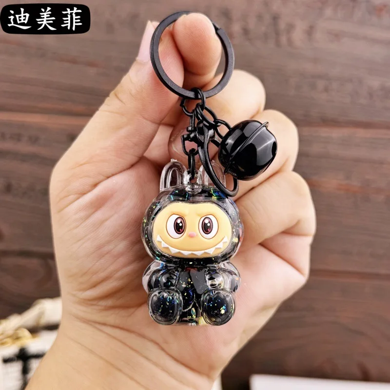 Color: Pink, Ships From: CHINA - Creative keychain oil series doll quicksand bottle small pendant gift decoration