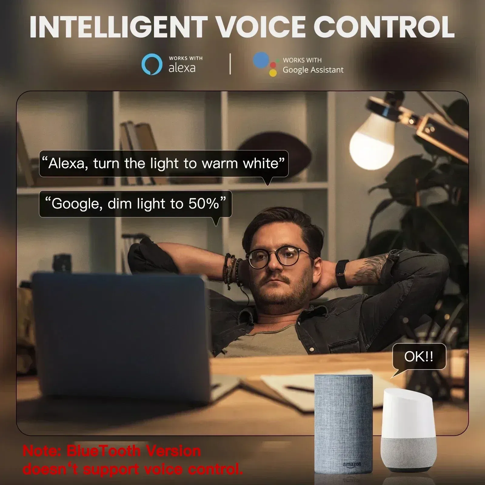 Color: Beige, Bundle: Bundle4 - TNCE Tuya E27 Bulb WIFI Zigbee Bluetooth, Dimmable Light LED lamps 2700-6500k RGB, Smart Life APP, Voice with Alexa Google Home