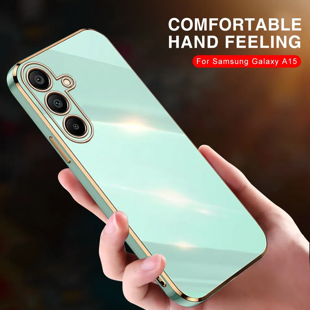 Material: Denim, Color: Black - Luxury Electroplated Cover Case For Samsung Galaxy A15 Silicone Lens Protection Fundas A05s A05 4G A25 A35 A55 5G A 15 25 35 55