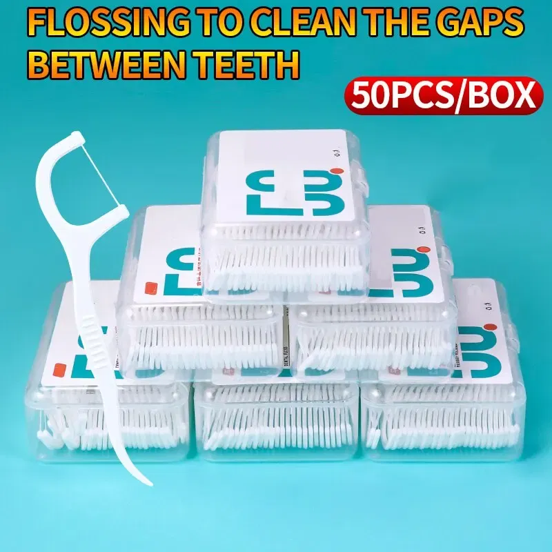 Color: multi - 150pcs Dental Floss Plastic Toothpicks-Disposable Cleaning between Teeth-Separate Box-Oral Care