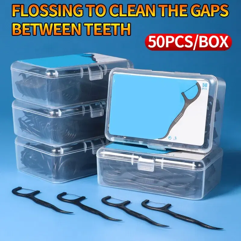 Color: multi - 150pcs Dental Floss Plastic Toothpicks-Disposable Cleaning between Teeth-Separate Box-Oral Care