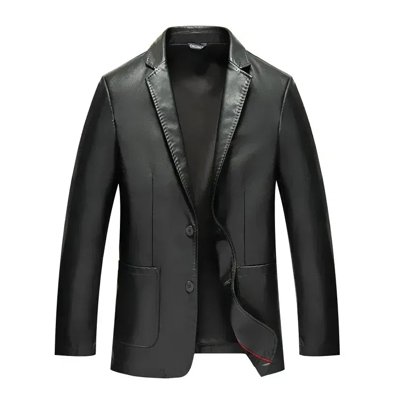 Color: Beige, Size: L - QYLVAWOY Genuine Leather Jacket Men Short Black Leather Coat Male Real Sheepskin Leather Jackets Jaqueta Masculina Men's Clothes