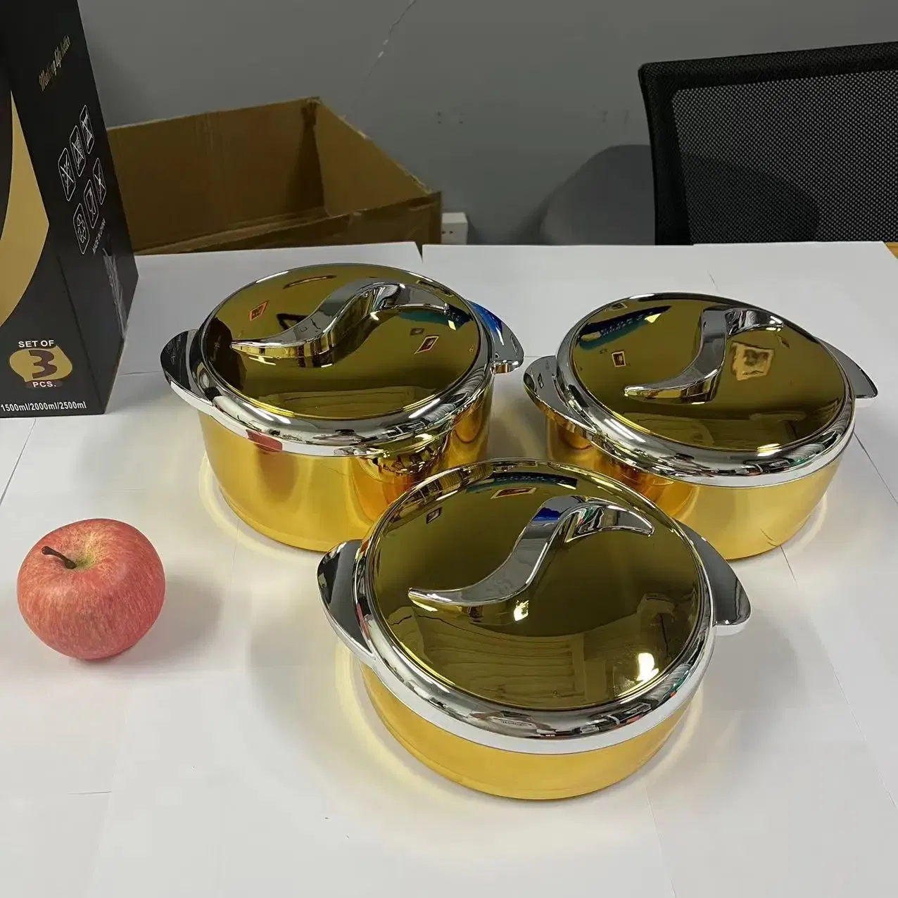 Color: Red, Ships From: CHINA - 3Pcs/Set 1.5/2/2.5L Hot Pot Box Durable and Versatile Plastic Lunchboxes for Food Warmer Fresh Preservation Heat Ramadan Event