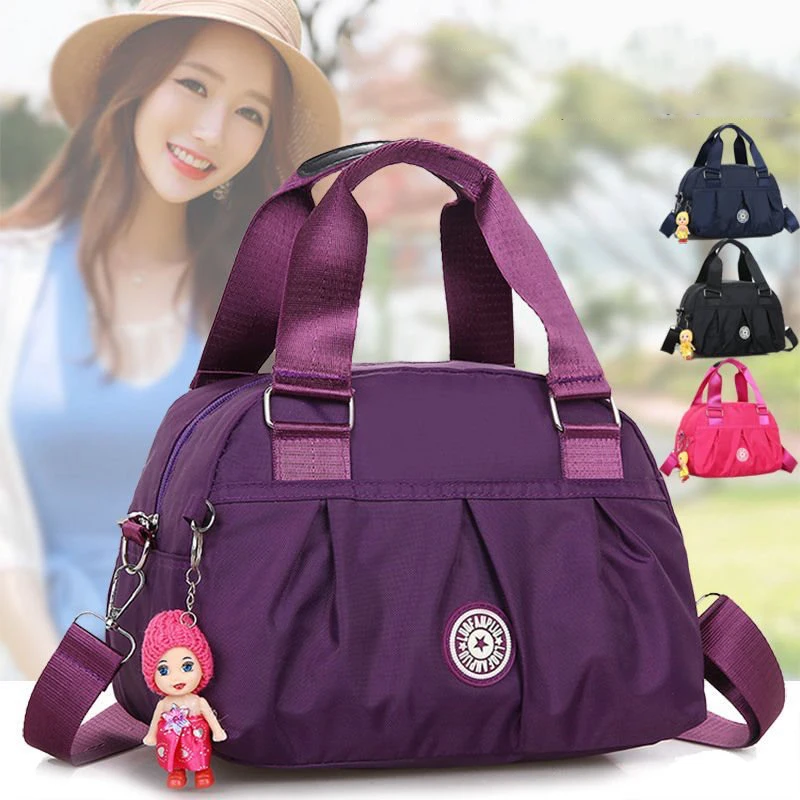 Color: SKY BLUE - New Women Bag Nylon Waterproof Messenger Bags For Lady Crossbody Shoulder Bag Casual Handbags High Quality Multifunctional
