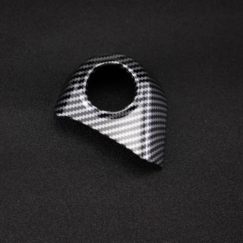 Color Name: Black - 1pc ABS Carbon Fiber Color Red Engine Start Stop Button Frame Trim Cover for Ford Ranger Everest 2023