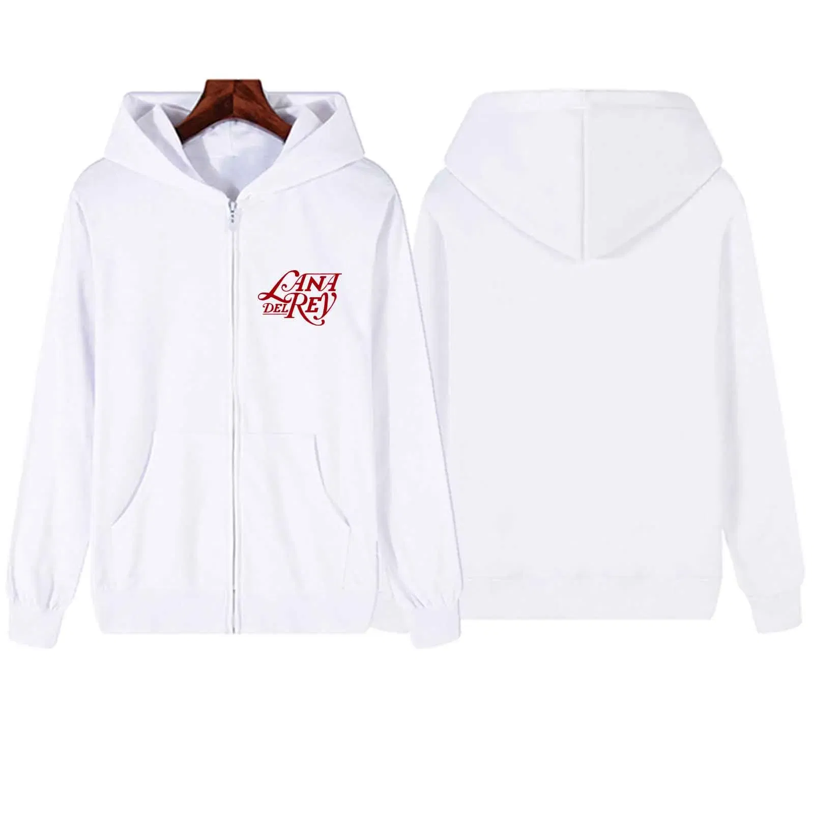 Color: Beige, Size: M - Lana Del Rey Zipper Harajuku Streetwear Printing Music Fans Gift Hoodie Casual Pullover Tops Hoodie 2024 V-Neck Sweatshirts