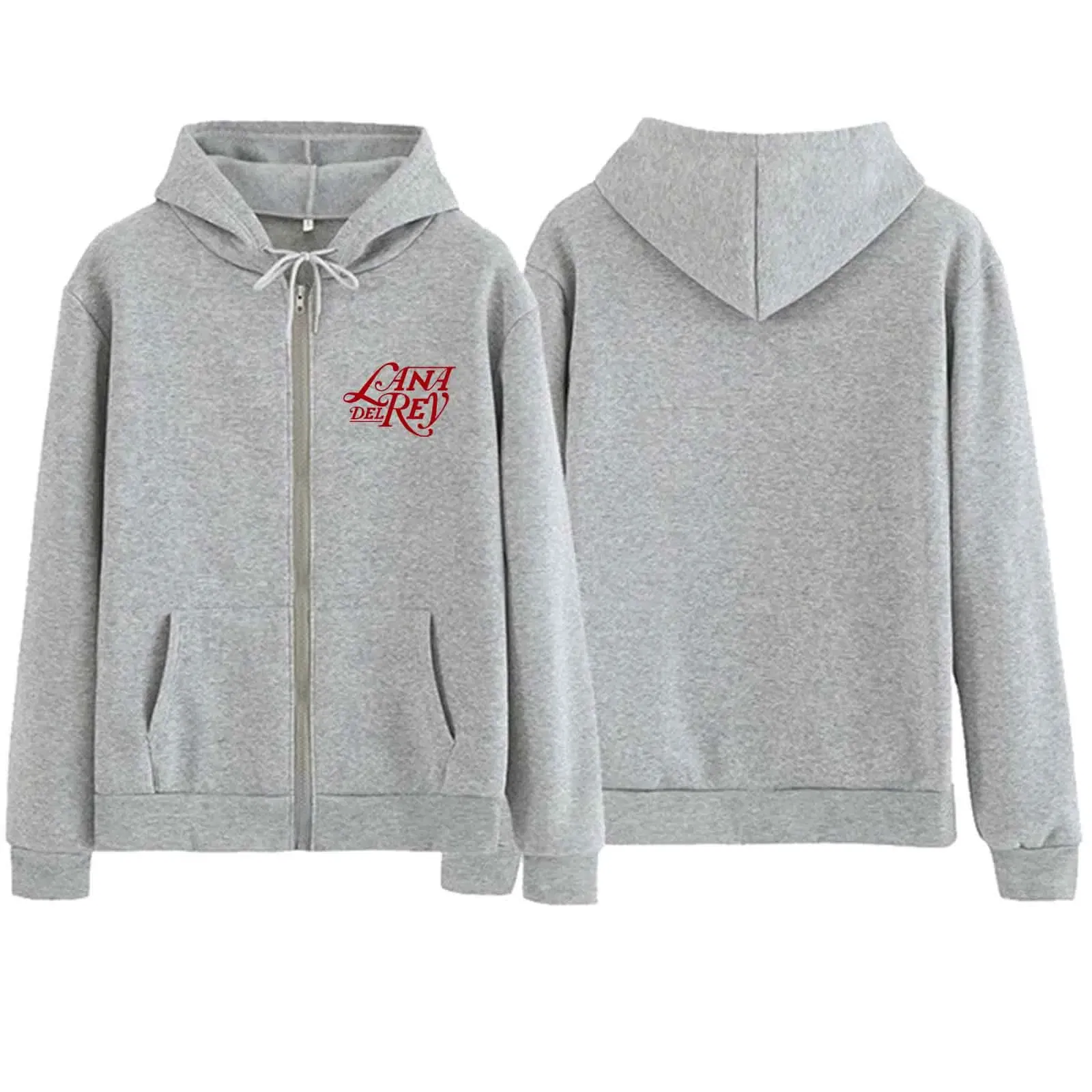 Color: Beige, Size: M - Lana Del Rey Zipper Harajuku Streetwear Printing Music Fans Gift Hoodie Casual Pullover Tops Hoodie 2024 V-Neck Sweatshirts