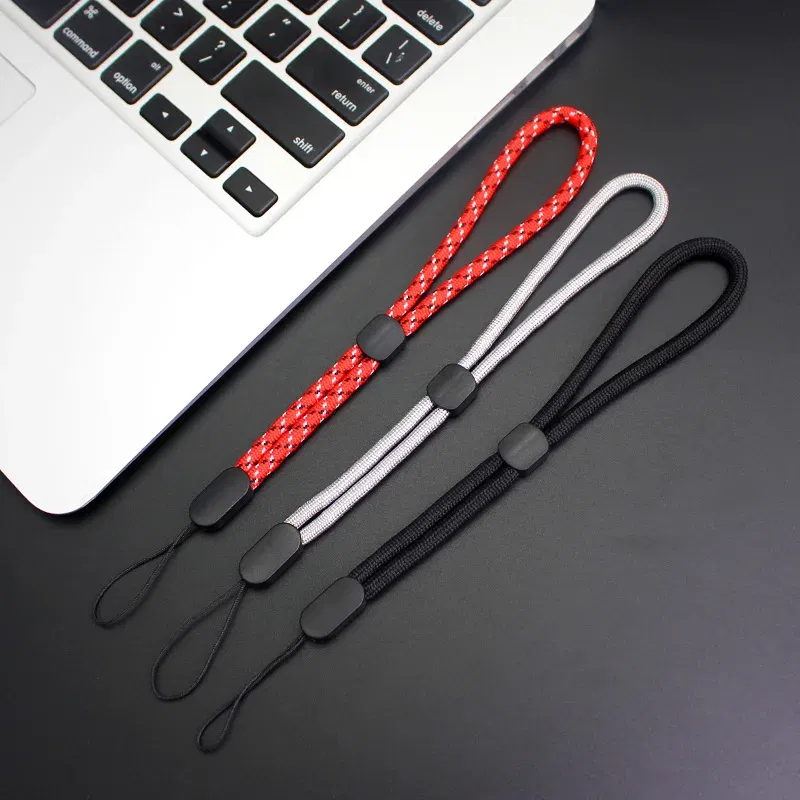 Color: WHITE - Adjustable Hand Wrist Lanyard Strap String for Mobile Phone Keys Keychains USB Flash Drives U Disk Camera Anti-lost Lanyard