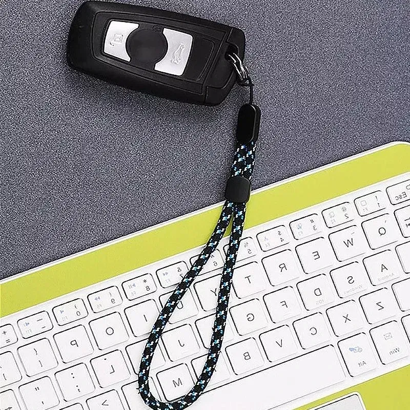 Color: WHITE - Adjustable Hand Wrist Lanyard Strap String for Mobile Phone Keys Keychains USB Flash Drives U Disk Camera Anti-lost Lanyard