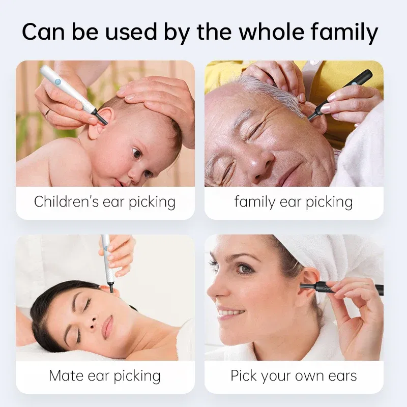 Color: multi - Visual Ear Cleaner With Camera 6 LED Lights 4.0mm Lens Ear Wax Removal Tool ?‹500W Pixel Camera Take Video 500W HD Earpick Gifts