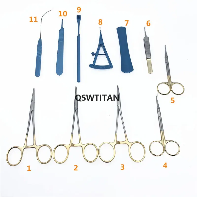Color: Brushed Slate - Eyelid reconstruction double eyelids plastic surgery instruments set Double eyelid Cosmetic tools kit