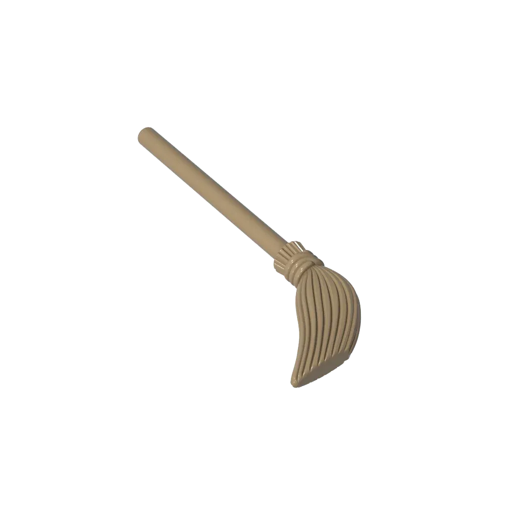 Color: WHITE - Gobricks GDS-2075 Equipment Brush / Broom  compatible with lego 4332 Assembles Building Blocks children's toys
