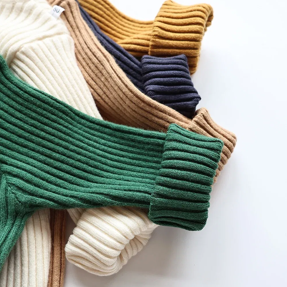 Color: Blue, Kid Size: 6 - MILANCEL Autumn Soft Tight Unisex Kids Knitwear Sweaters Solid Multi Color Girls Sweater Brief Boys Pullover Turtleneck Outwear
