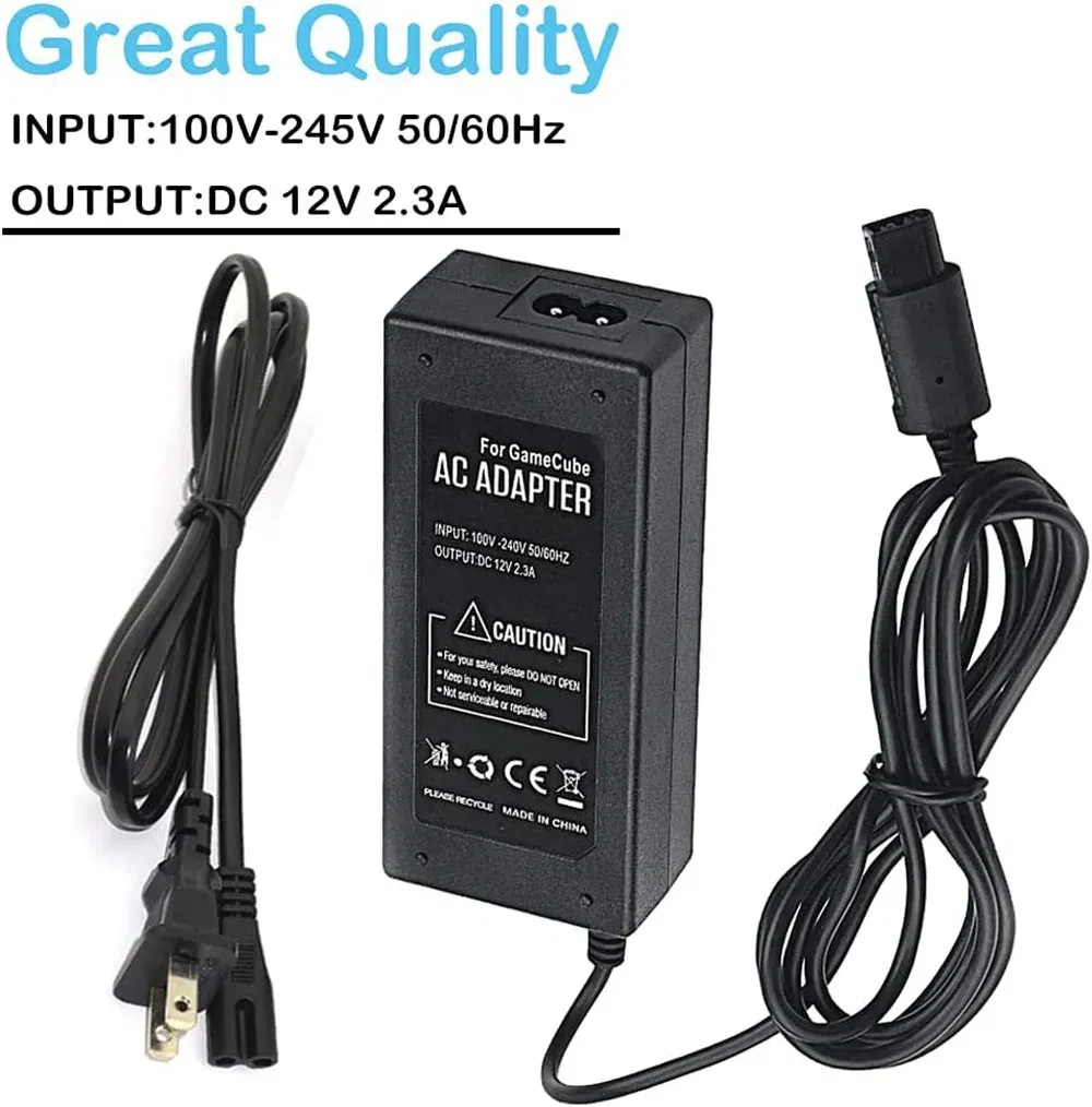 Bundle: Bundle 4 - AC Power Supply for Gamecube, AV Composite Cable Cord Compatible with Gamecube NGC Console