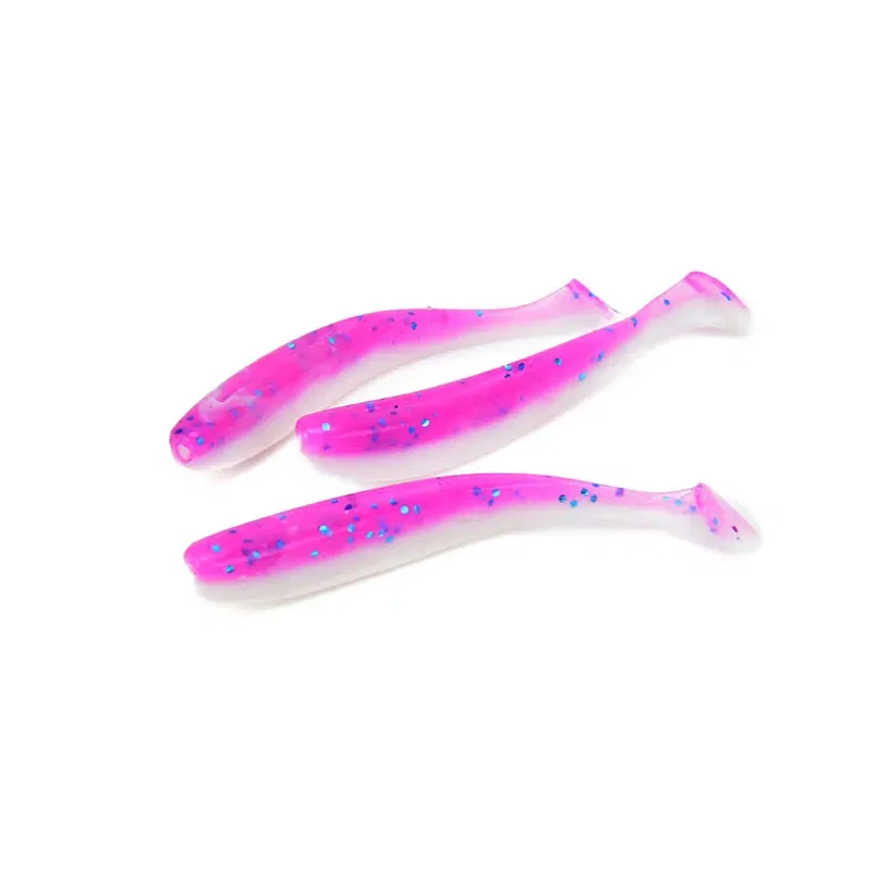 Color: Black - 5Pcs/lot 65mm 1.8g Wobblers Fishing Lures Swimbaits Silicone Soft Bait Double Color Carp Artificial Soft Lure