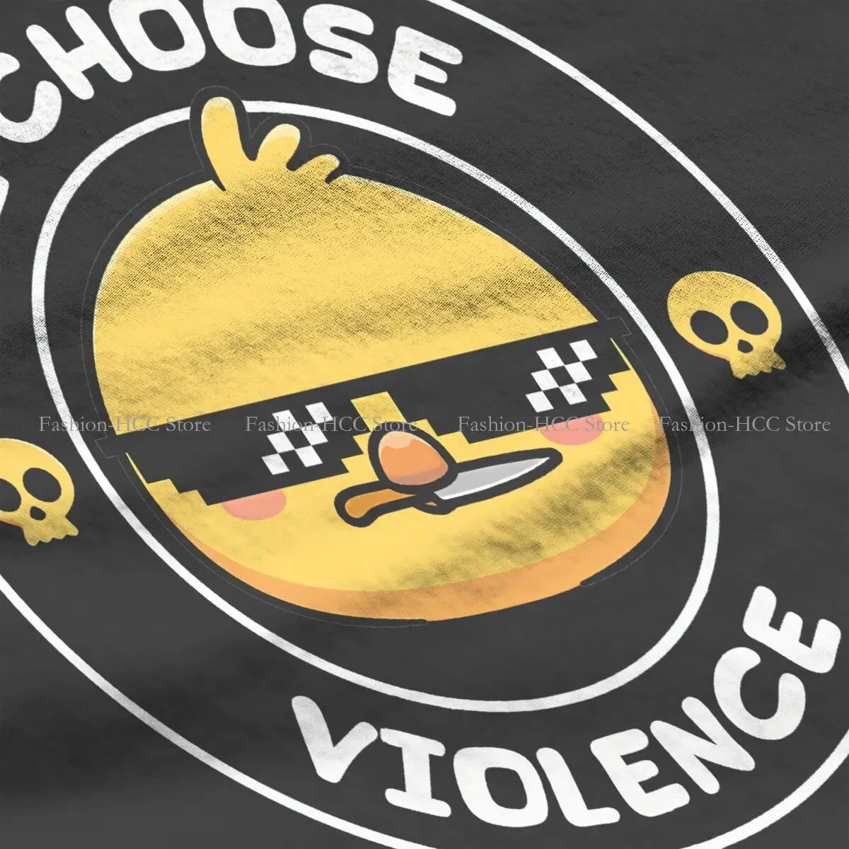Color: black, Size: M - Sunglasses Style Polyester TShirt I Choose Violence Funny Duck Comfortable New Design Gift Idea T Shirt Stuff
