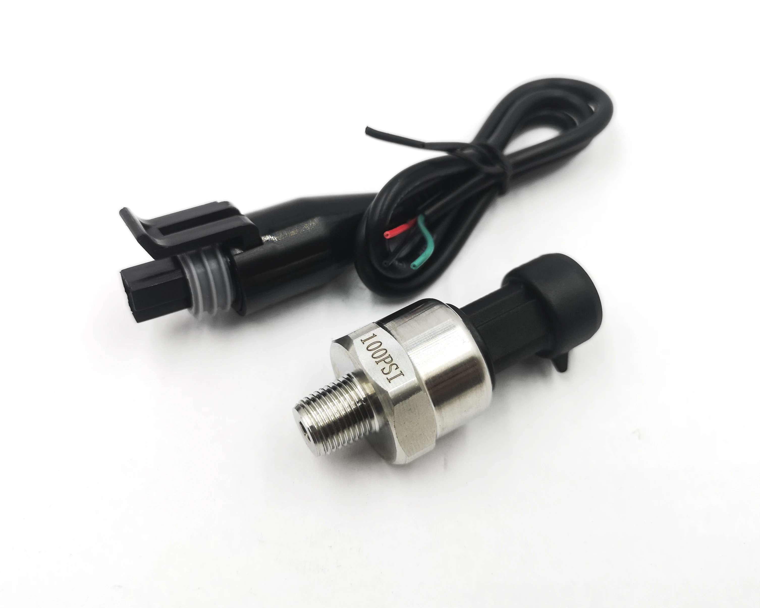 Color: WHITE - pressure sensor transducer transmitter for water oil fuel gas air 1/8NPT DC 5V ceramic sensor stainless steel 5-300psi optional