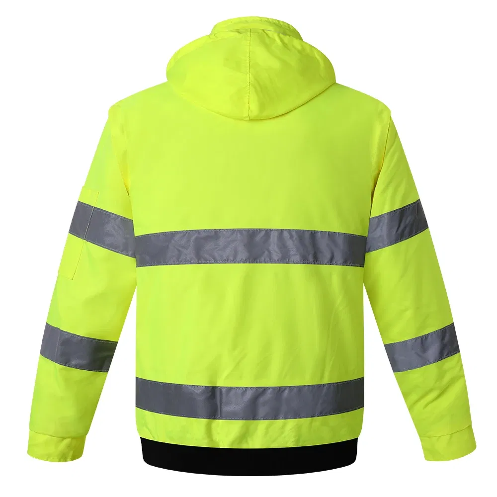 Color: Yellow, Size: M - High Visibility Parka Windproof Jacket Waterproof Parka Men's Work Reflective Parka