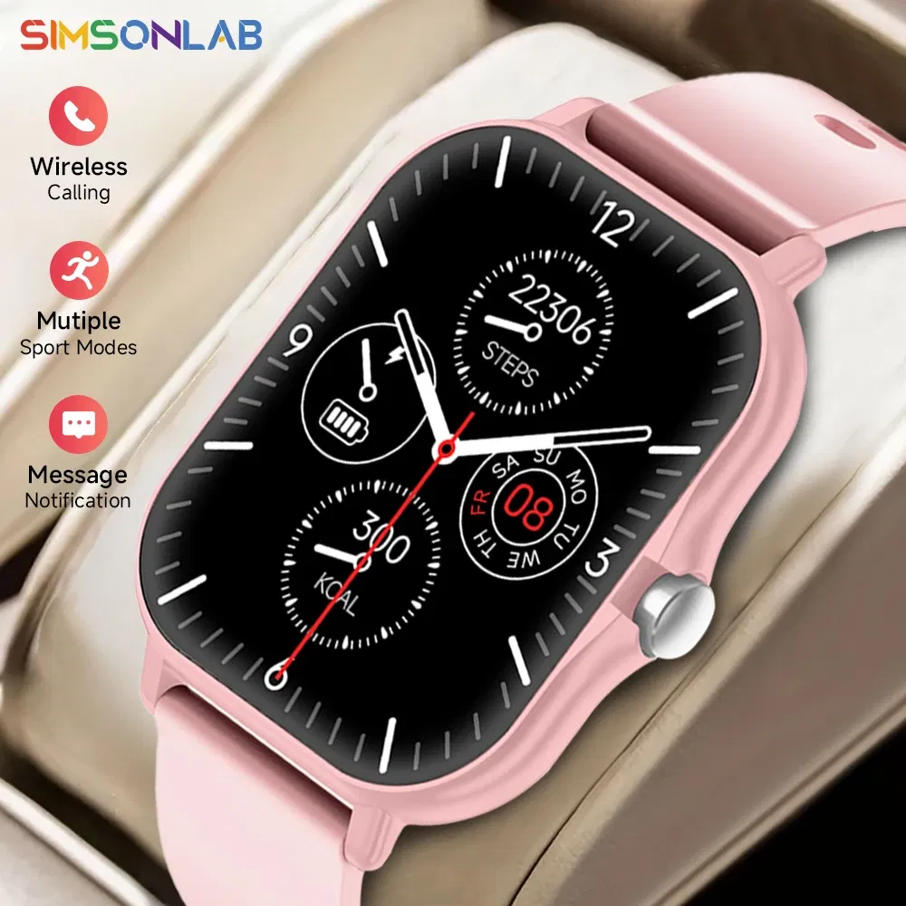 Color: green - 2.01 Inch Bluetooth Call Smartwatch IPhone for Men and Women Health Monitoring Watch Step Count Smart Watch