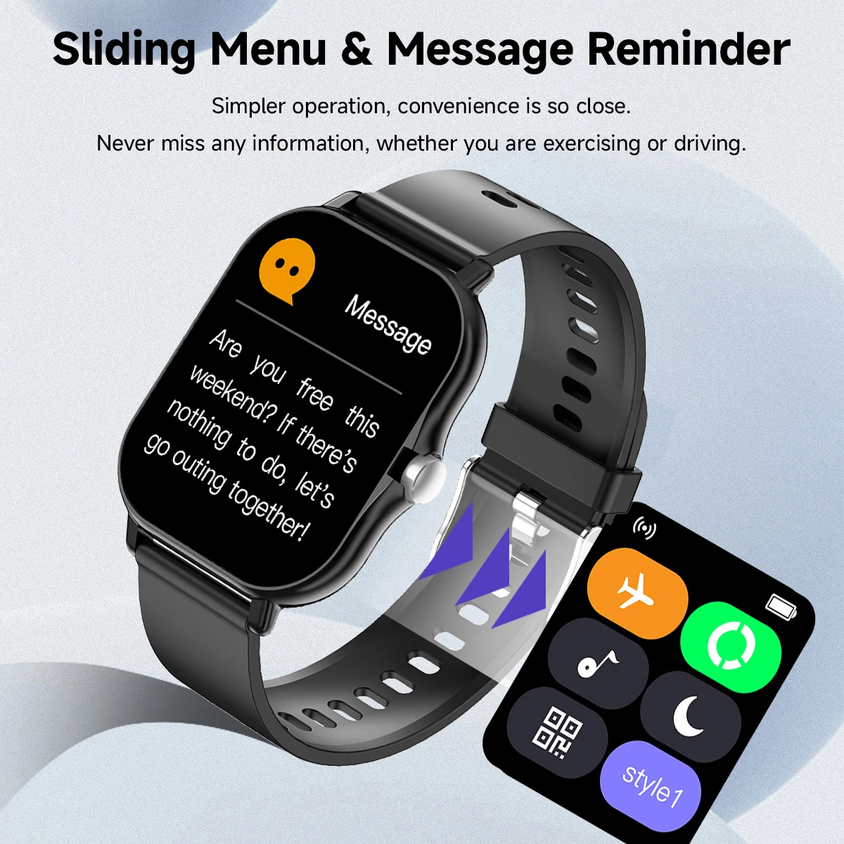 Color: green - 2.01 Inch Bluetooth Call Smartwatch IPhone for Men and Women Health Monitoring Watch Step Count Smart Watch