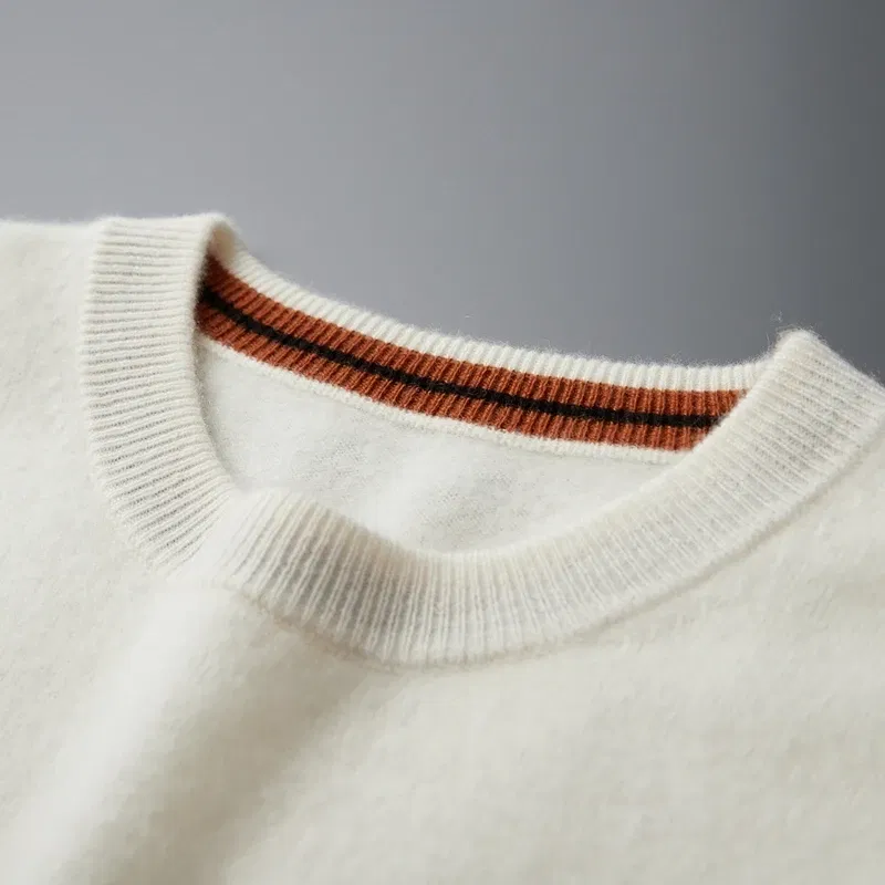 Color: green, Size: M, Ships From: CHINA - Autumn Winter Men's O-Neck Pullover Sweater 100% Cashmere Simple Basic Knitwear Cashmere Solid Color Clothing Casual Warm Tops