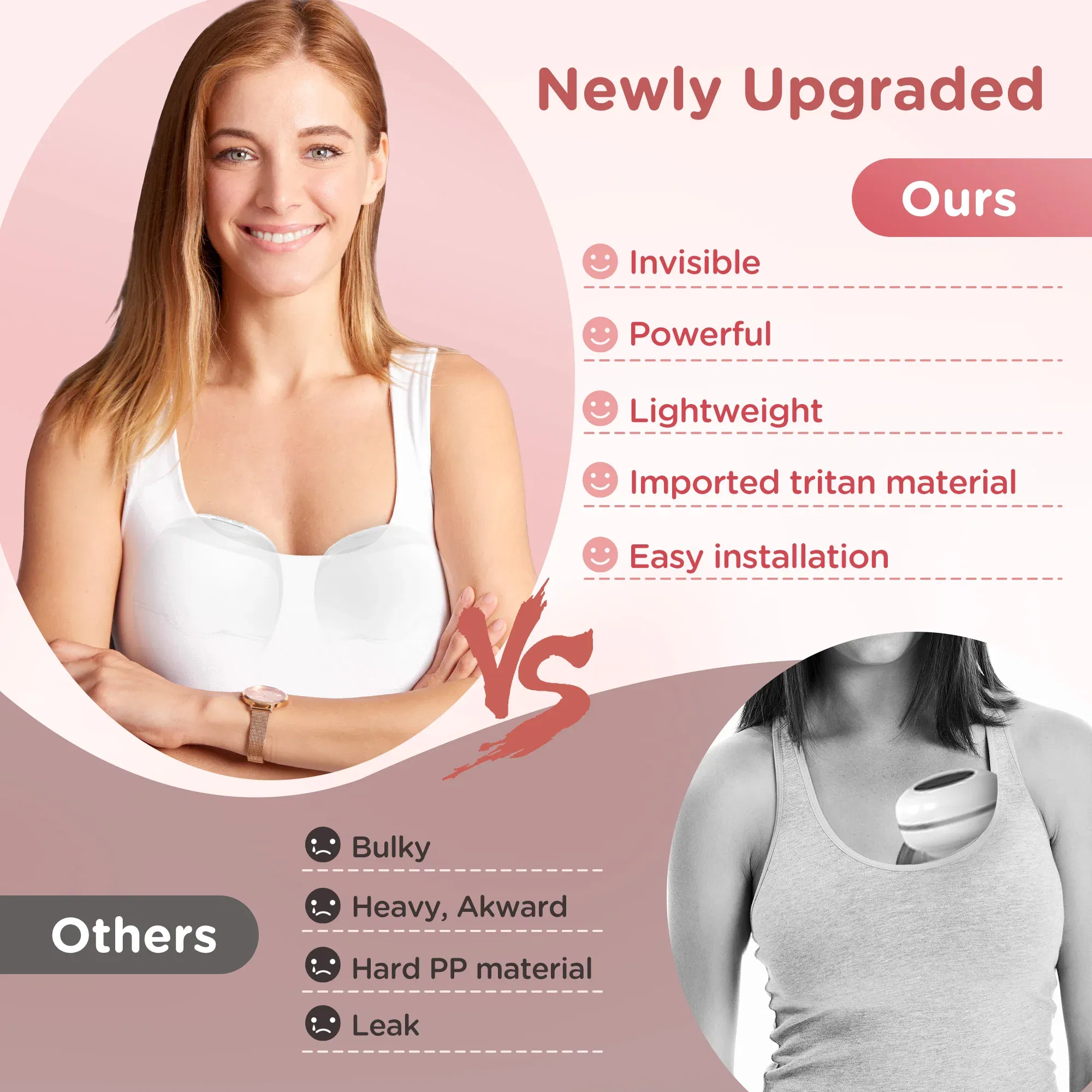 Color: GRAY - Hands Free Breast Pump Electric Wearable Breast Pump 3 Modes & 12 Levels Portable Wireless Breast Pump Low Noise Breastfeeding
