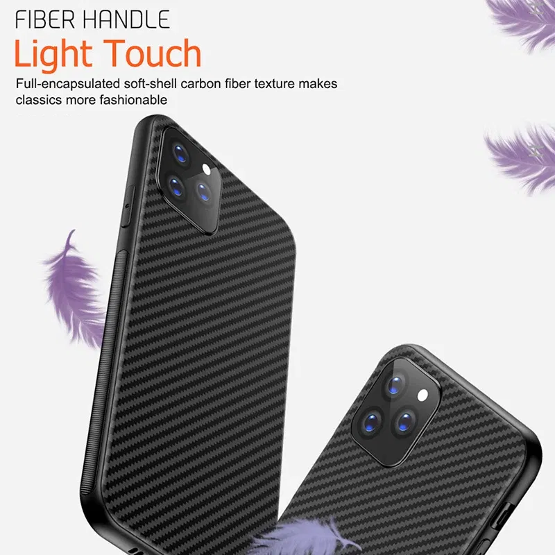 Color: black, Material: Vinyl - Luxury Carbon Fiber Silicone Case for iPhone 13 11 12 14 15 16Pro Max XSMAX XR XS X SE 5 6 6S 7 8 14Plus Protective Soft Cover