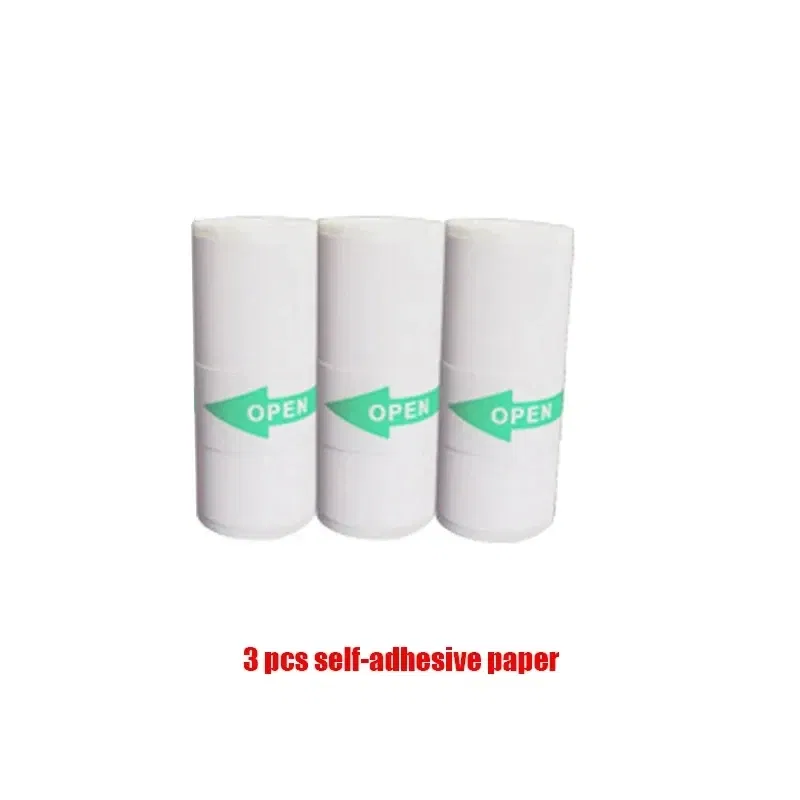 Color: WHITE - Printer Paper Thermal Paper 58mm Mini Photo Rolls 57*25MM White Color Gift DIY Sticker Label Receipt Bill Self-adhesive Paper