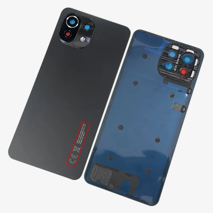 Color: Golden - A+++ Back Cover For Xiaomi Mi 11 Lite Glass Battery Cover Housing Door Cases Mi11 Youth NE 5G With Camera Lens Replacement