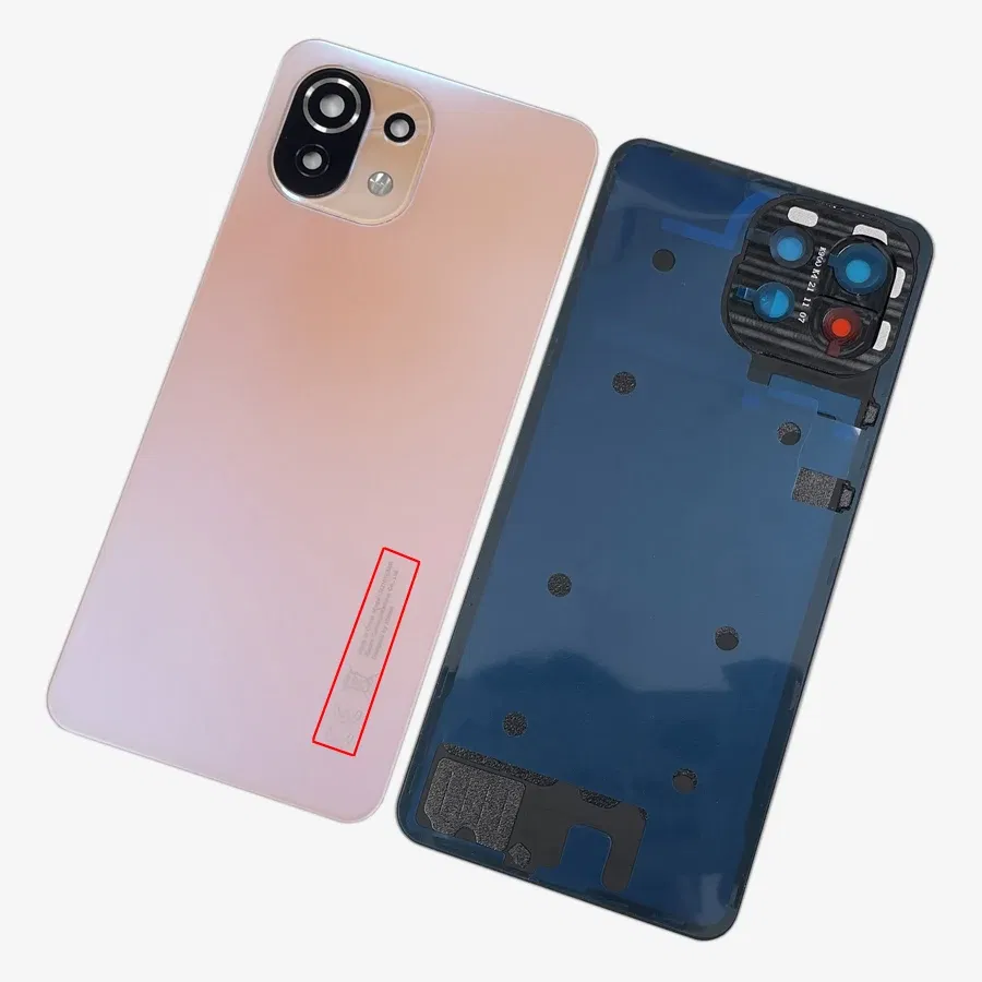 Color: Golden - A+++ Back Cover For Xiaomi Mi 11 Lite Glass Battery Cover Housing Door Cases Mi11 Youth NE 5G With Camera Lens Replacement