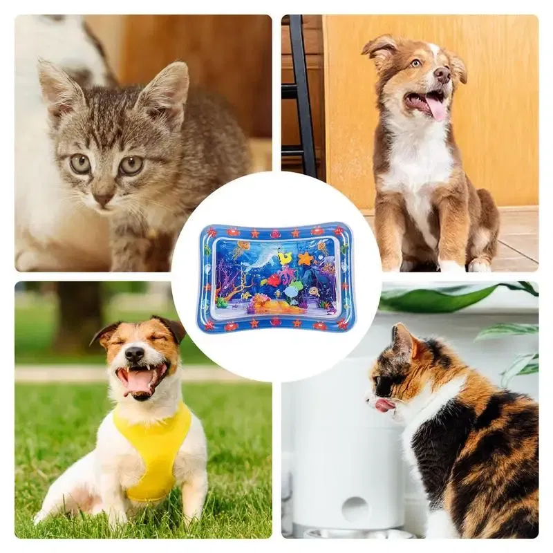 Color: Green, Ships From: CHINA - Thickened Water Sensory Mat Interactive And Engaging Experience For Pets And Kids Coolling Sensor Water Playmat Cat Dog Supplies