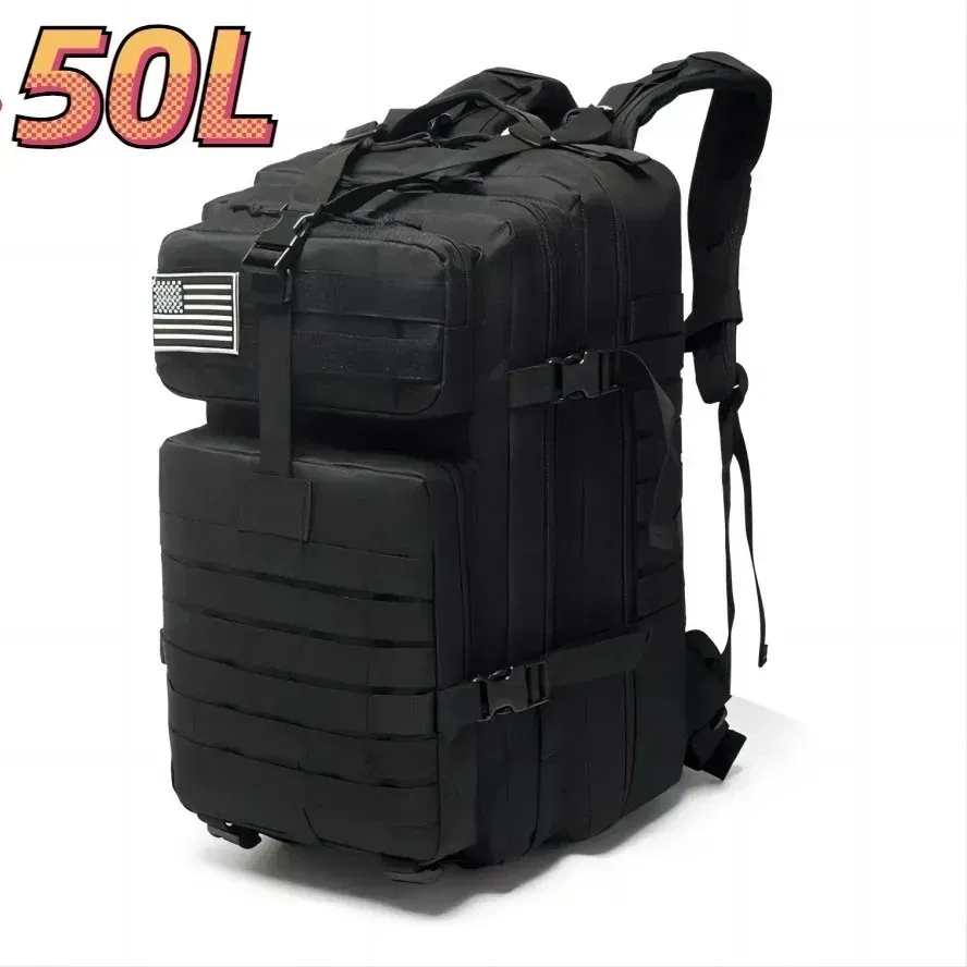 Color: black - 25L/50L Outdoor Sports Fitness Backpack Training Modular Backpack Multifunctional Backpack