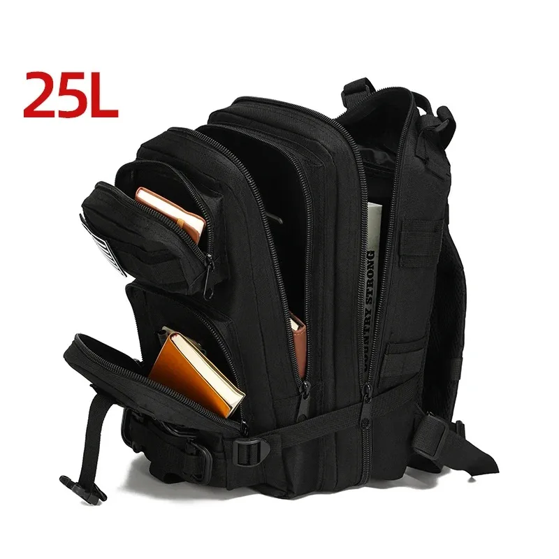 Color: black - 25L/50L Outdoor Sports Fitness Backpack Training Modular Backpack Multifunctional Backpack
