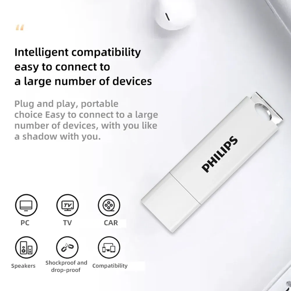 Capacity: 32 GB - PHILIPS USB Flash Drive 2.0, 64GB, Storage Expansion for Photos, Videos, Music, Files
