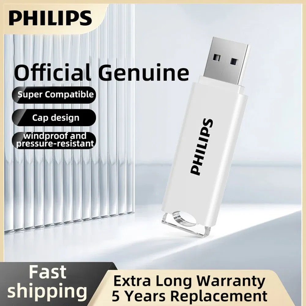 Capacity: 32 GB - PHILIPS USB Flash Drive 2.0, 64GB, Storage Expansion for Photos, Videos, Music, Files