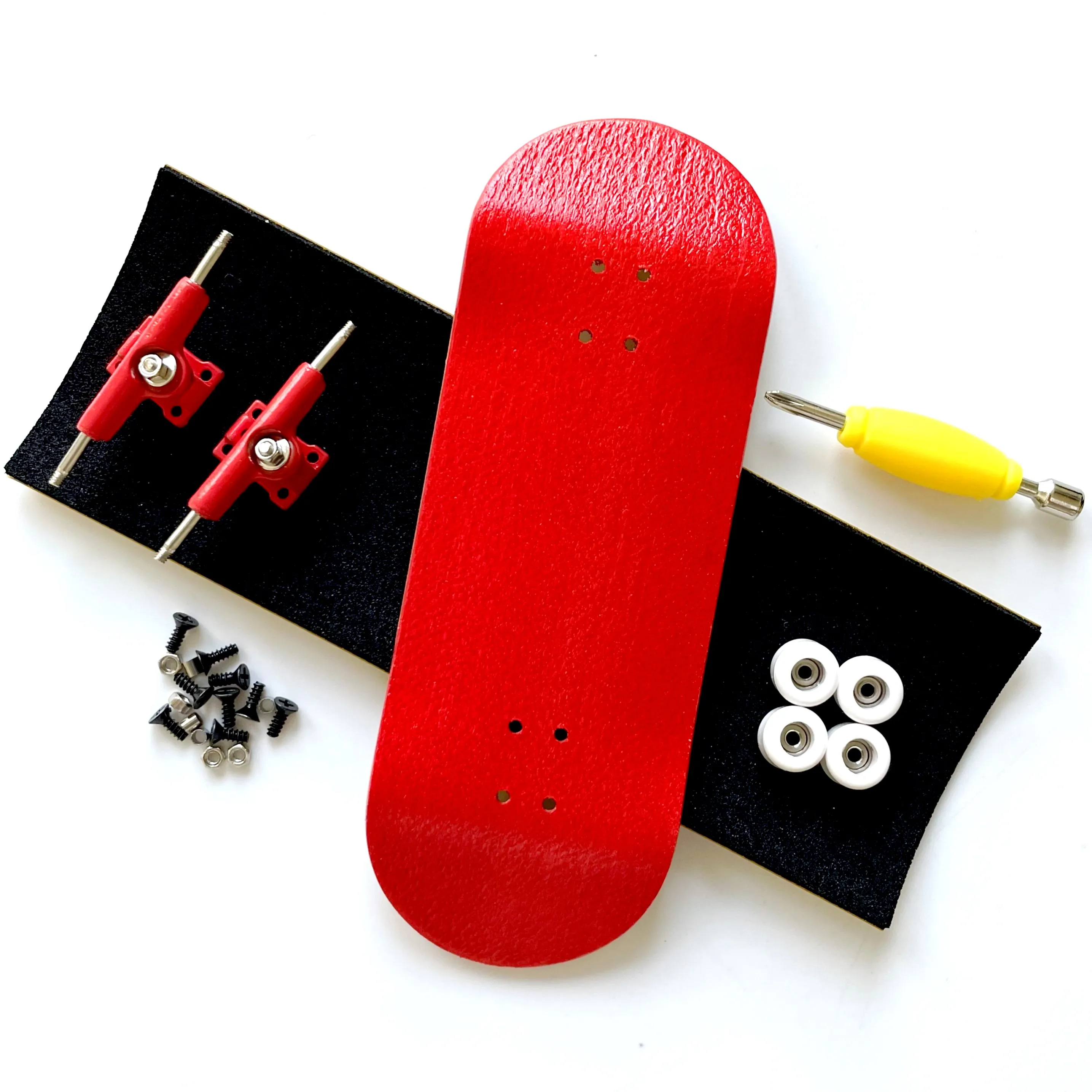 Color: Orange - 34mm Fingerboard Set with Double Axle Trucks Bearing Wheels