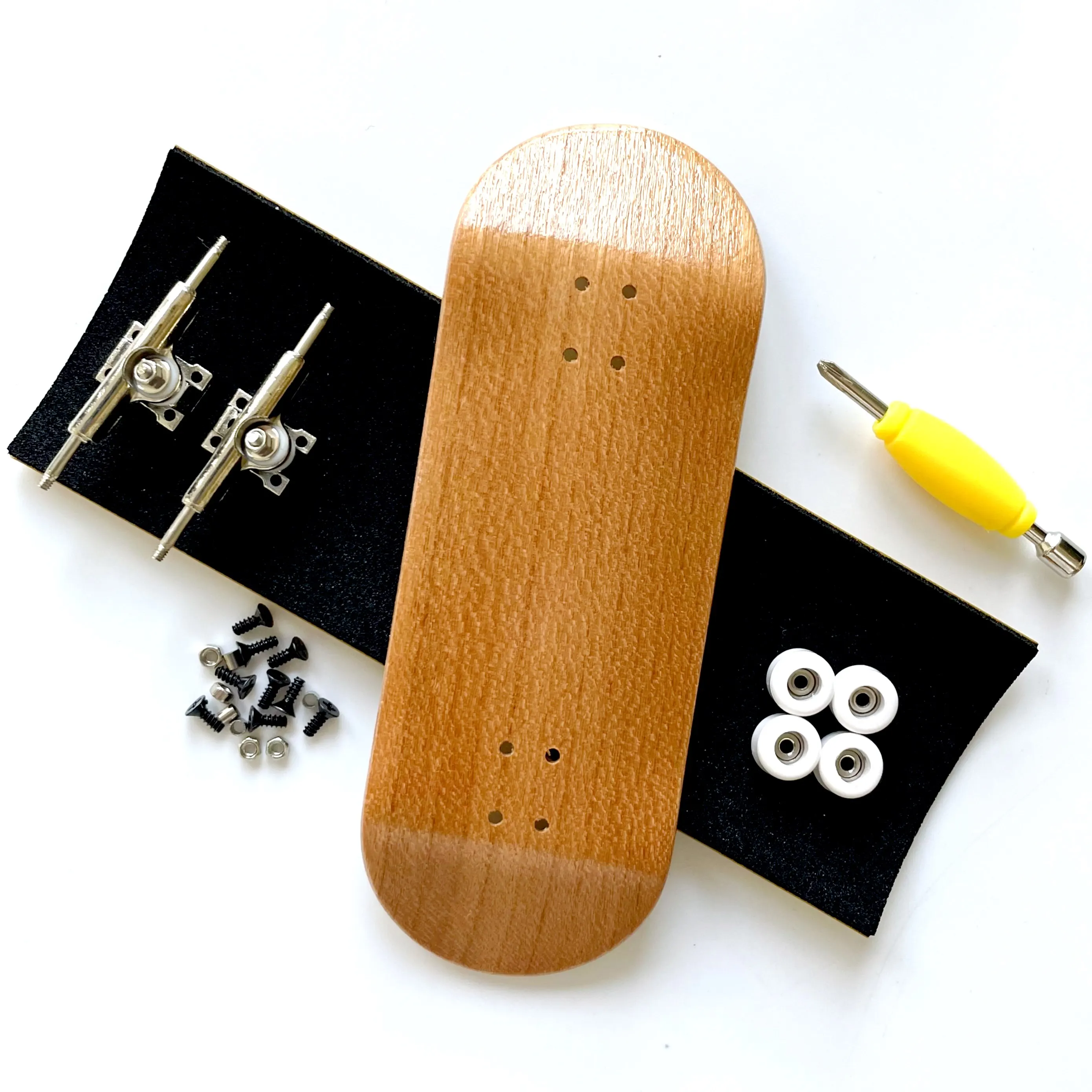 Color: Orange - 34mm Fingerboard Set with Double Axle Trucks Bearing Wheels