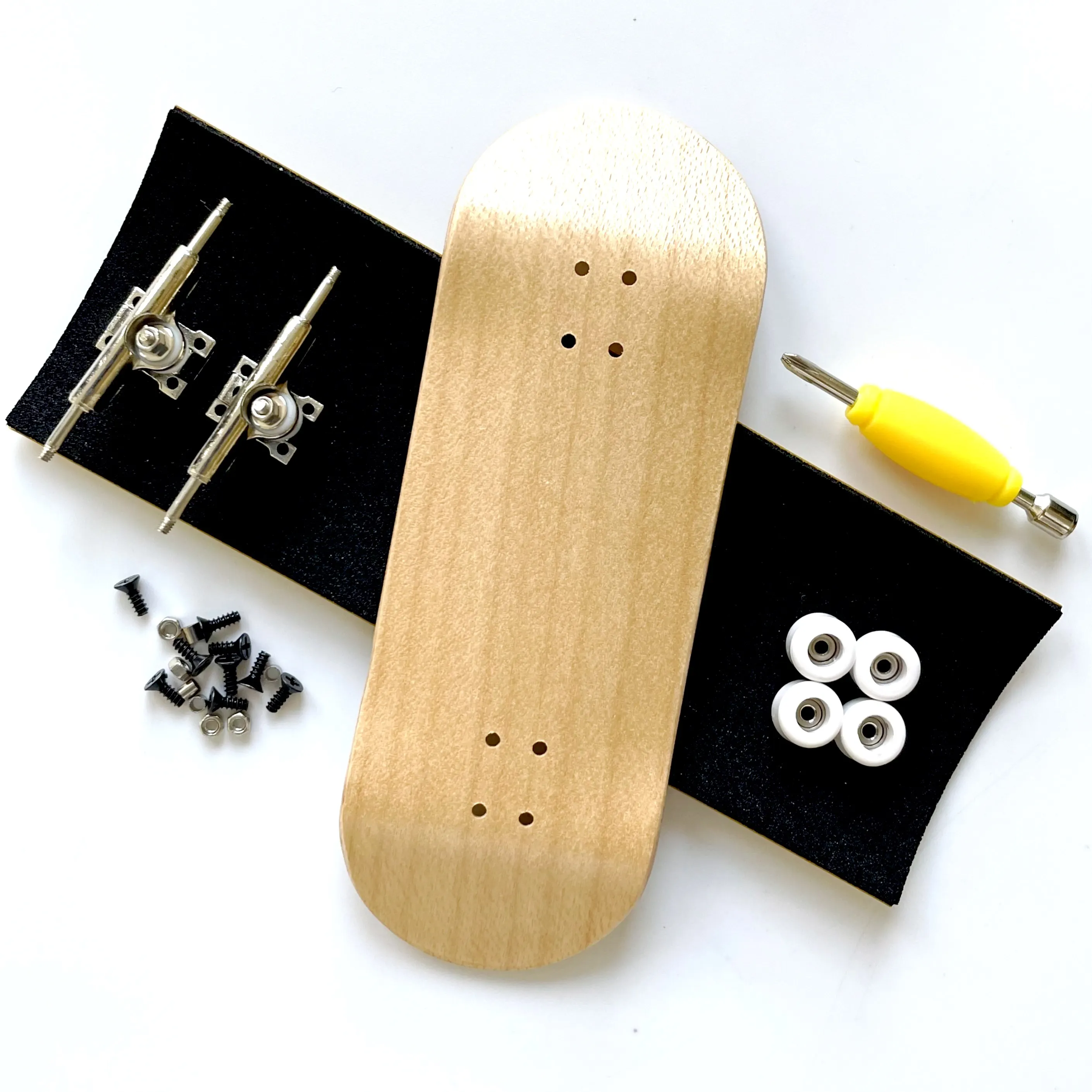 Color: Orange - 34mm Fingerboard Set with Double Axle Trucks Bearing Wheels