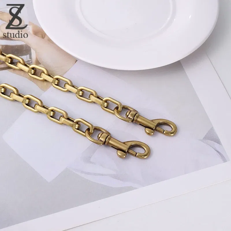 Color: WHITE, Ships From: CHINA - Luxury Design Saddle bag Luxury Shoulder Straps replaces Cross-arm Shoulder Copper Color Lightweight Chain