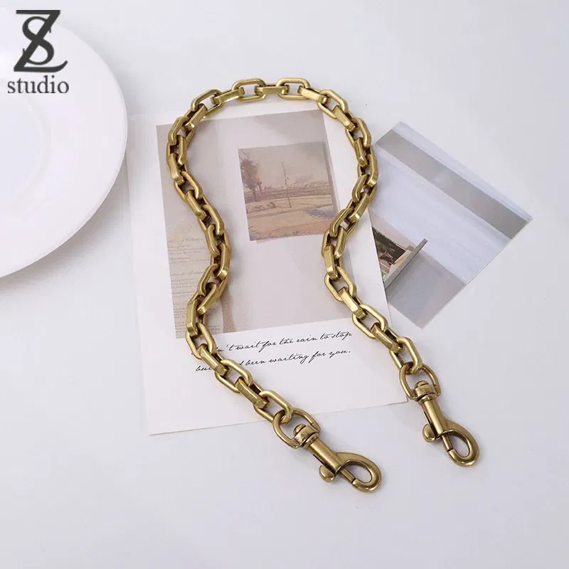 Color: WHITE, Ships From: CHINA - Luxury Design Saddle bag Luxury Shoulder Straps replaces Cross-arm Shoulder Copper Color Lightweight Chain