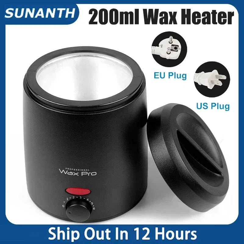 Color: GRAY - 200ML Wax Heater Machine For Hair Removal Wax-Melting Pot Body Hair Remove With Packaging Box Waxing Kit Hair Removal Machine