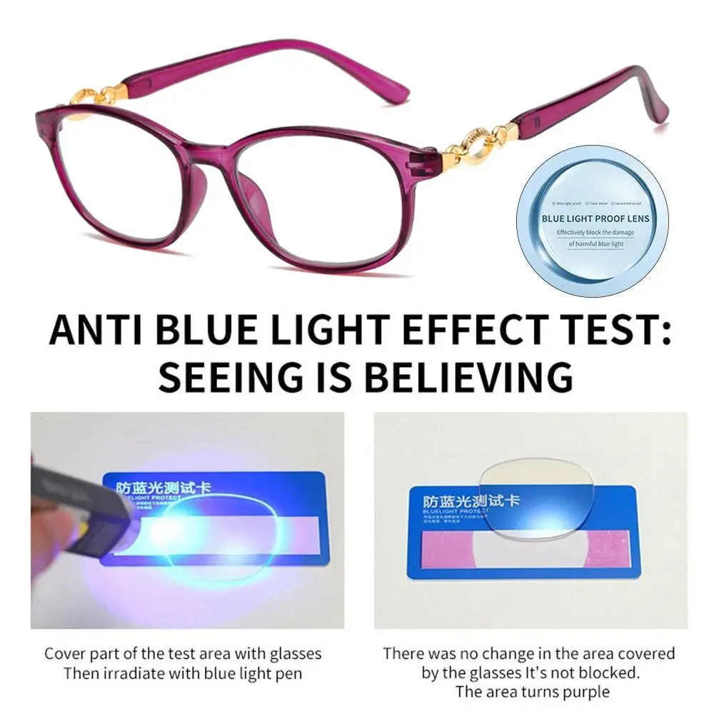 Frame Color: WHITE, Eye Prescription: +75 - FG New 3 in 1 Progressive Multifocal Reading Glasses Women Anti-blue Eyeglasses Easy To Look Far and Near +1.0 To +4.0