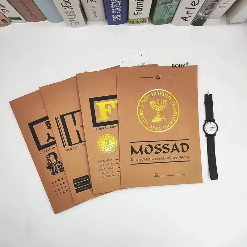 Color: Beige - Agent Portfolio Folder File Archives Cosplay FBI CIA Central Intelligence MI6 British Army Movie Film Prop Set