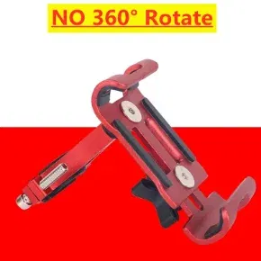 Color: WHITE - 360 Rotate Metal Motorcycle Bicycle Phone Holder Aluminum Alloy Anti-slip Bracket Support GPS Clip Bike Phone Stand for iPhone