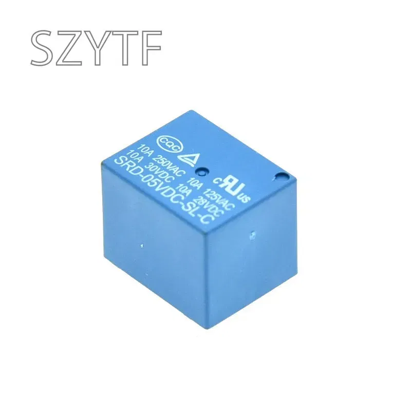 Color: WHITE - 5PCS? Relay SRD-05VDC-SL-C SRD-03 05 06 09 12 24 12VDC-SL-C 5PINS 3V 5V 9V 6V 24V 12V High-quality 10A 250VAC 5 pin