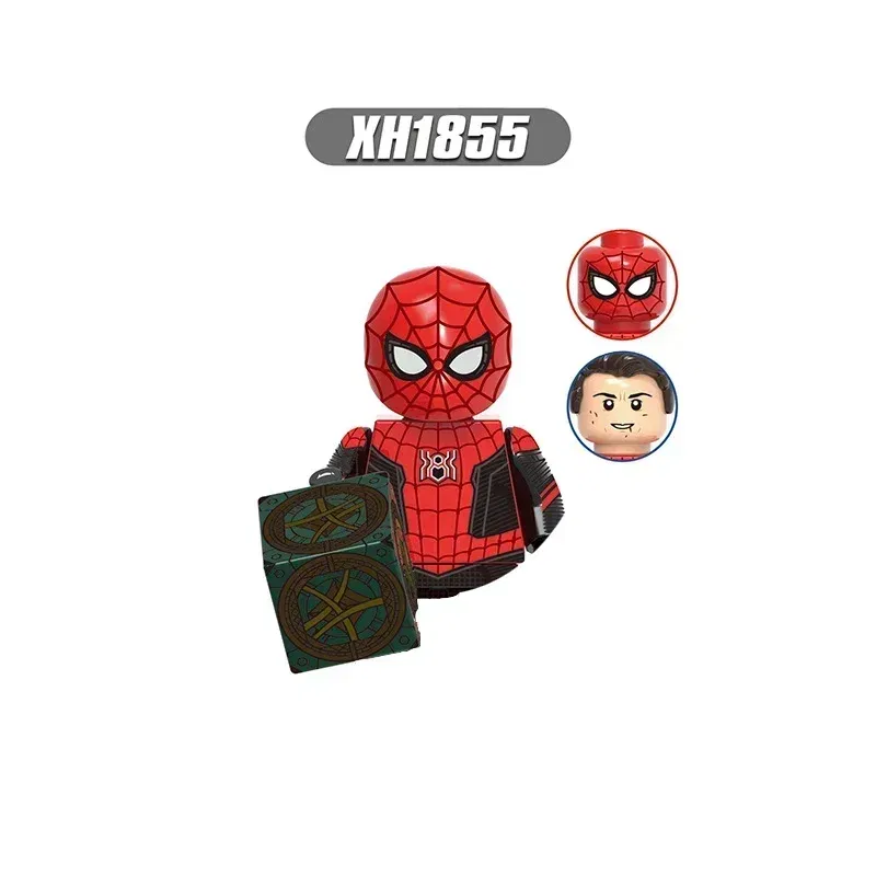 Color: Dark Red - Hot toys New Marvel superhero Building blocks Doctor Strange Spider-Man Brick toy action figures Children's toy party gifts
