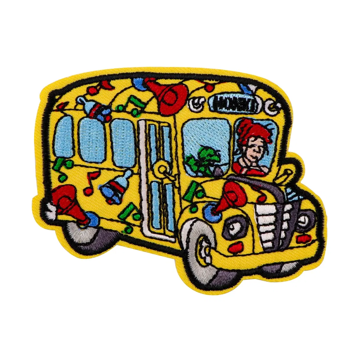 Funny School Bus Embroidery Patch Cartoon Iron On Patches For Clothing Thermoadhesive Patches On Clothes DIY Sew Badges