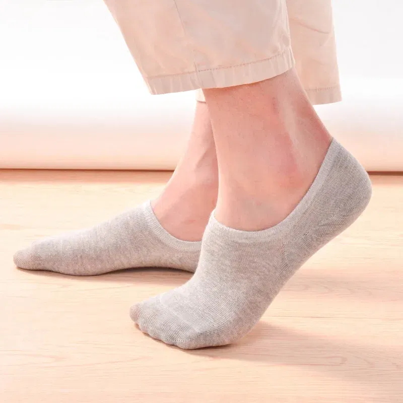 Color: green, Size: 2-3T - 5 pairs of boys girls children  soft invisible socks low  casual cotton leisure sailing anti-skid stealth non-display