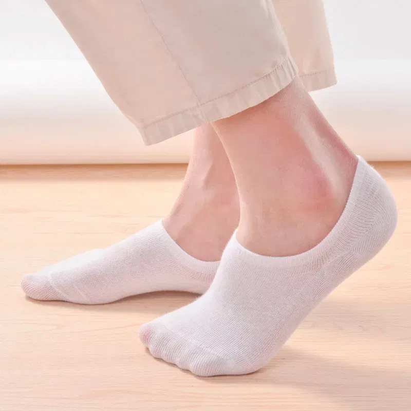 Color: green, Size: 2-3T - 5 pairs of boys girls children  soft invisible socks low  casual cotton leisure sailing anti-skid stealth non-display