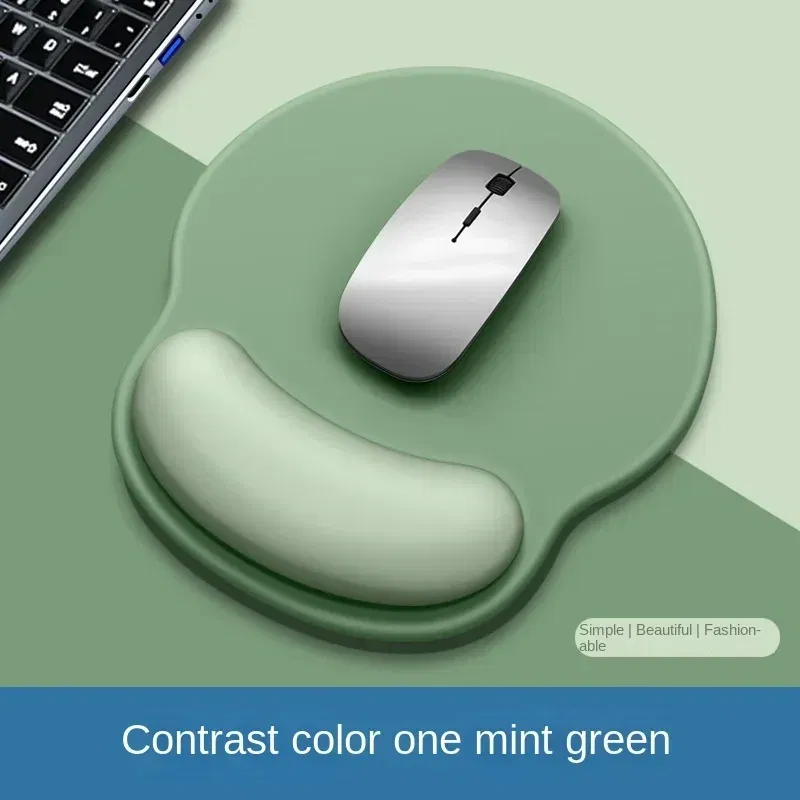 Color: Navy Blue - Gradient Mouse Pad Comfortable Wrist Support Non Slip Mice Mat Soft Mousepad Wrist Support Computer Silicone mouse pad